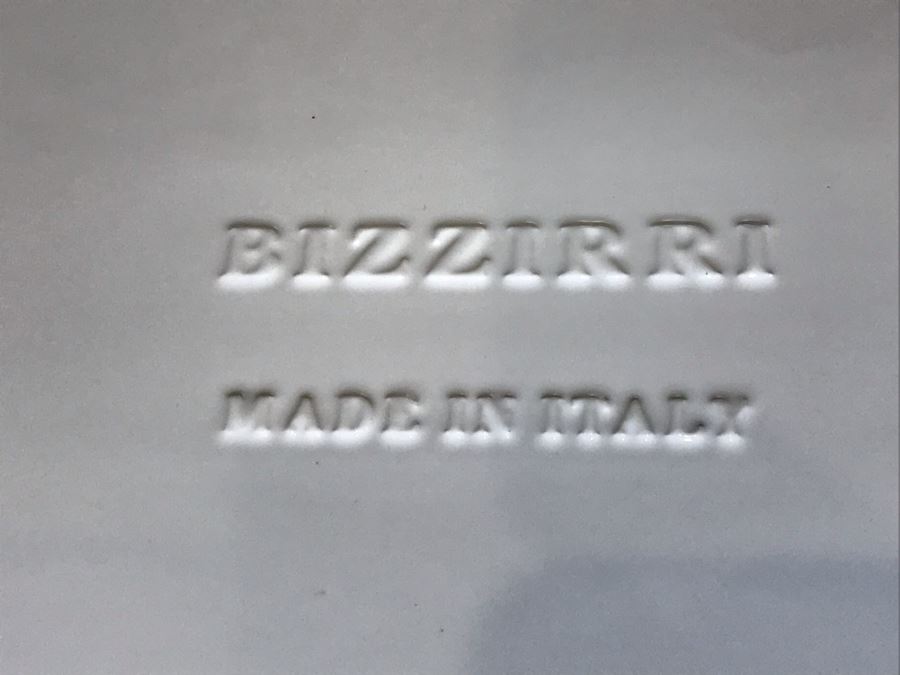 Bizzirri White Rustic Farmhouse Serving Tray Made In Italy And Divided Basket With Metal Handled Rack [Photo 8]