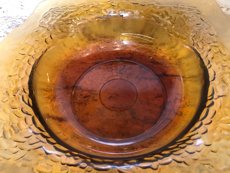 Amber Glass Bowl 17'W [Photo 3]