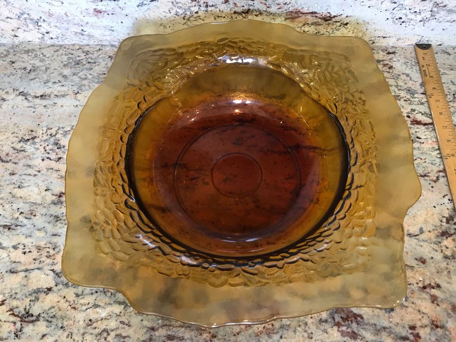 Amber Glass Bowl 17'W [Photo 6]