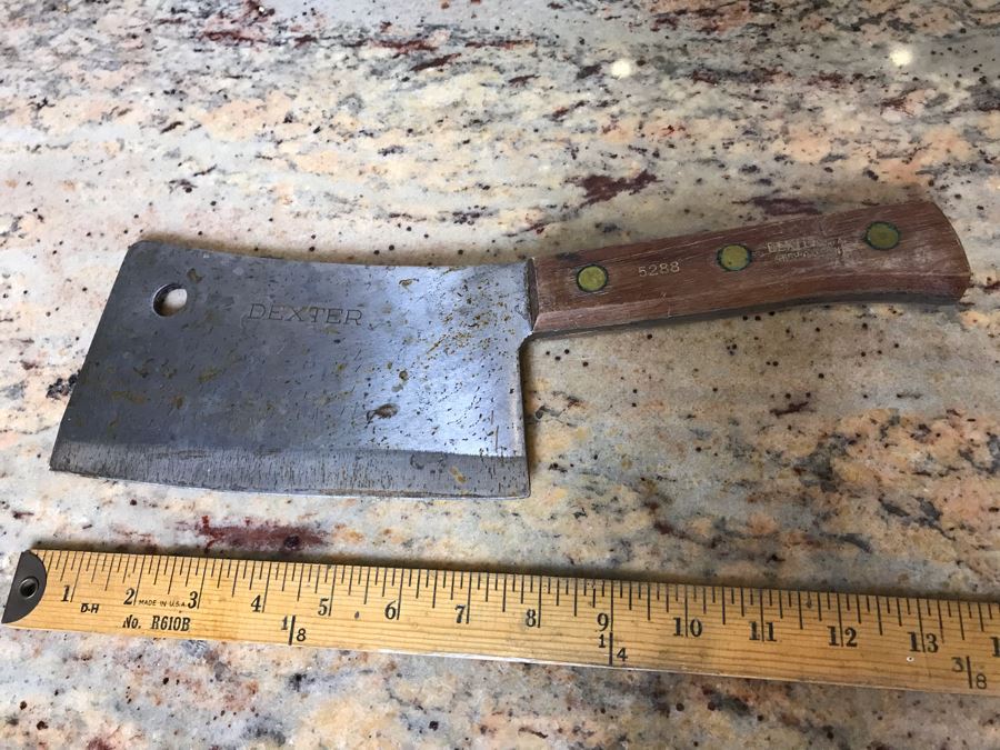 Heavy Duty Vintage Dexter Meat Cleaver Butchers Knife 14'L [Photo 1]
