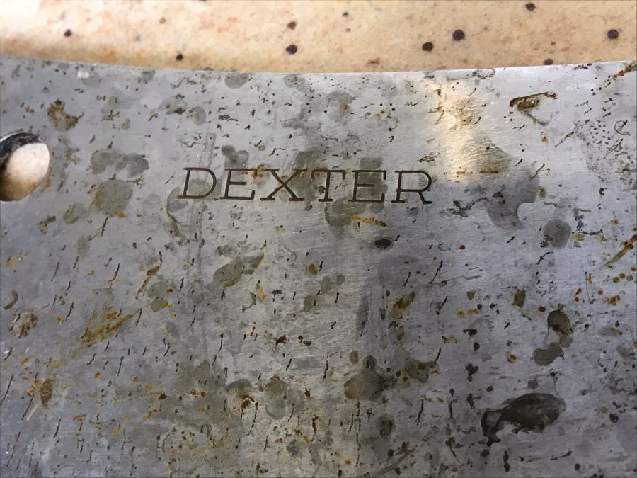 Heavy Duty Vintage Dexter Meat Cleaver Butchers Knife 14'L [Photo 3]