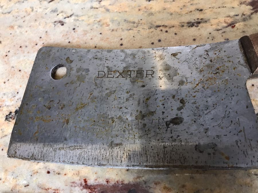 Heavy Duty Vintage Dexter Meat Cleaver Butchers Knife 14'L [Photo 2]