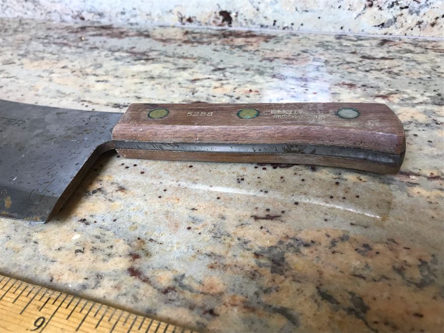 Heavy Duty Vintage Dexter Meat Cleaver Butchers Knife 14'L [Photo 6]