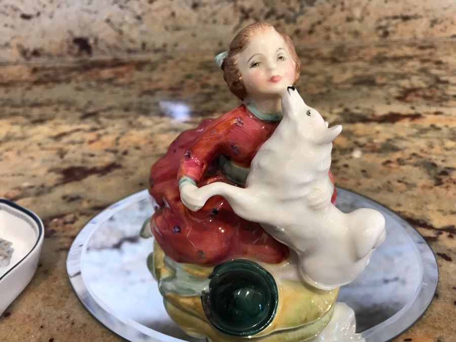 Royal Doulton Figurine HN 2617 Home Again And Wedgwood Bone China Chinese Legend Trinket Dish Bowl [Photo 3]