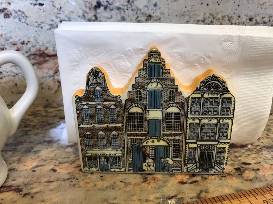 Pfalzgraff Creamer And Polychrome Napkin Holder [Photo 2]