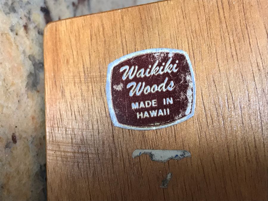 Handmade Carved Wooden Sailfish From Waikiki Woods Made In Hawaii And Hand Painted Desert Scene Ceramic From AZ [Photo 5]