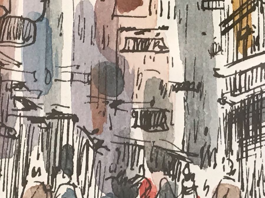 Signed Original Pen And Ink Watercolor Painting Showing Mozart's Birthplace In Salzburg By Artist Igor Zindovic 13.5' X 11' [Photo 20]