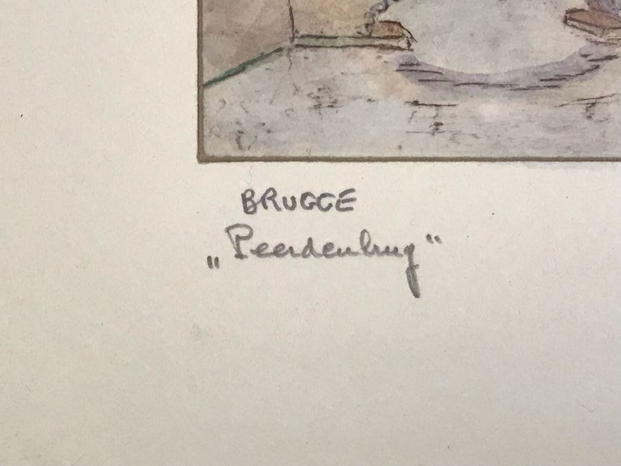 Print Of Bruges In Belgium Signed By Artist 7'W X 6'H [Photo 3]