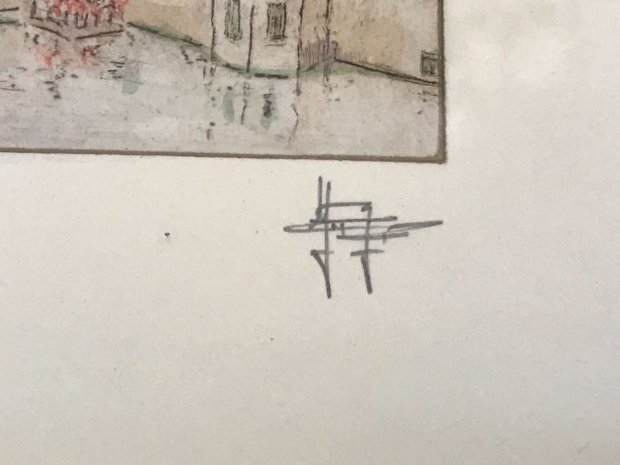 Print Of Bruges In Belgium Signed By Artist 7'W X 6'H [Photo 4]