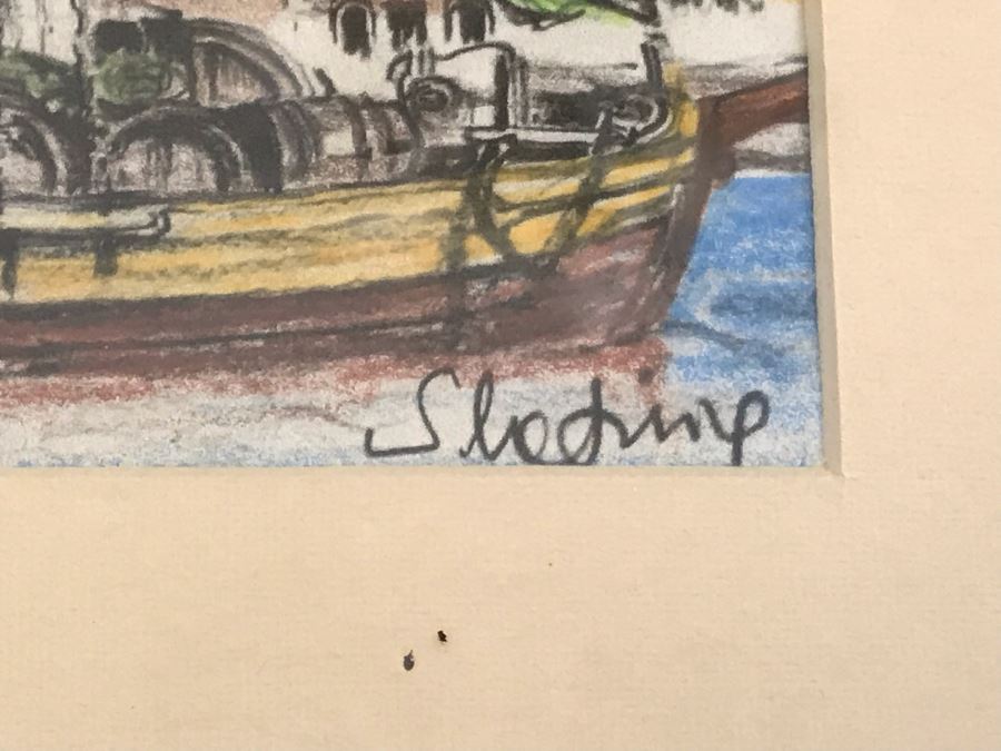 Original Signed Artwork Of Croatian Town Of Split Signed By Artist 16'W X 13.5'H [Photo 5]