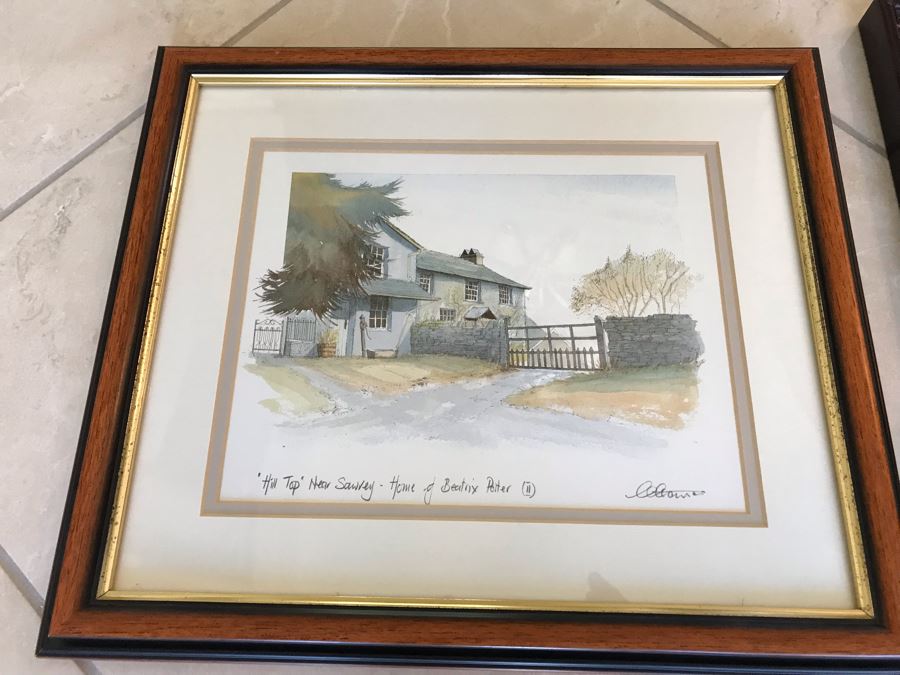 Pair Of Framed Prints Including Print Of The Home Of Beatrix Potter By Geoffrey Cowton And Amsterdam Print [Photo 2]