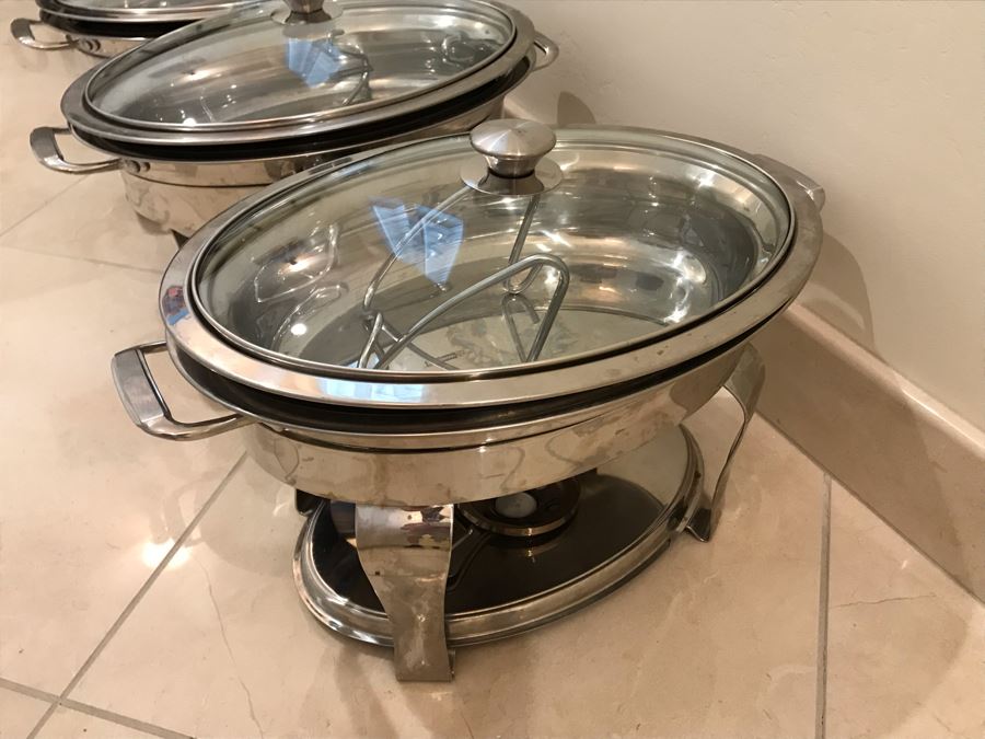 Set Of (5) Tramontina Stainless Steel Chafing Dish [Photo 4]