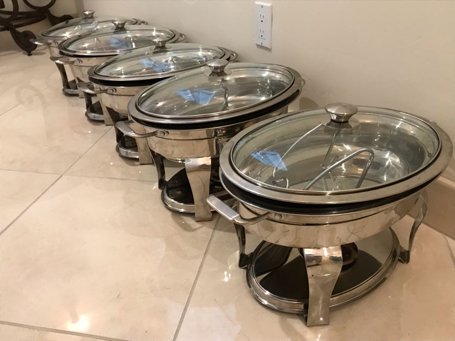 Set Of (5) Tramontina Stainless Steel Chafing Dish [Photo 3]