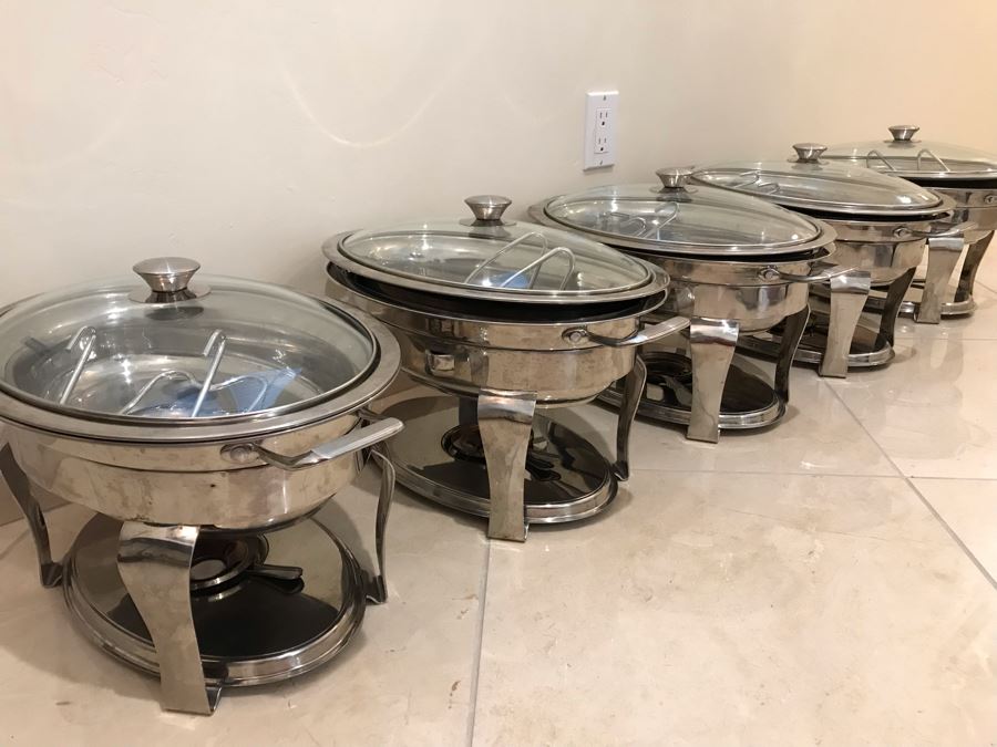 Set Of (5) Tramontina Stainless Steel Chafing Dish [Photo 1]