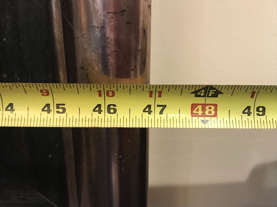 Stunning Beveled Glass Wall Mirror With Silver And Black Frame 47'W X 59'H [Photo 7]