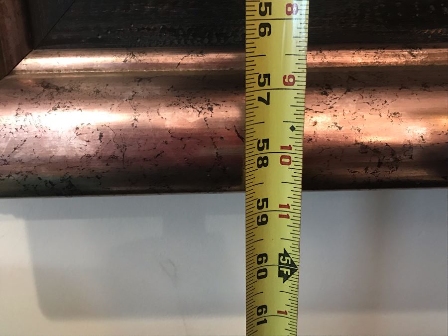 Stunning Beveled Glass Wall Mirror With Silver And Black Frame 47'W X 59'H [Photo 6]