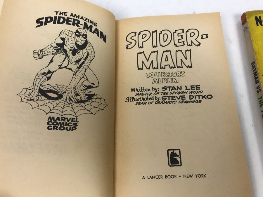 Set Of (3) Vintage Comic Paperback Books: No. 4 Batman Vs. The Penguin 1st Printing 1966, 1966 The Amazing Spider-Man Collector's Album And 1966 The Incredible Hulk Collector's Album [Photo 12]