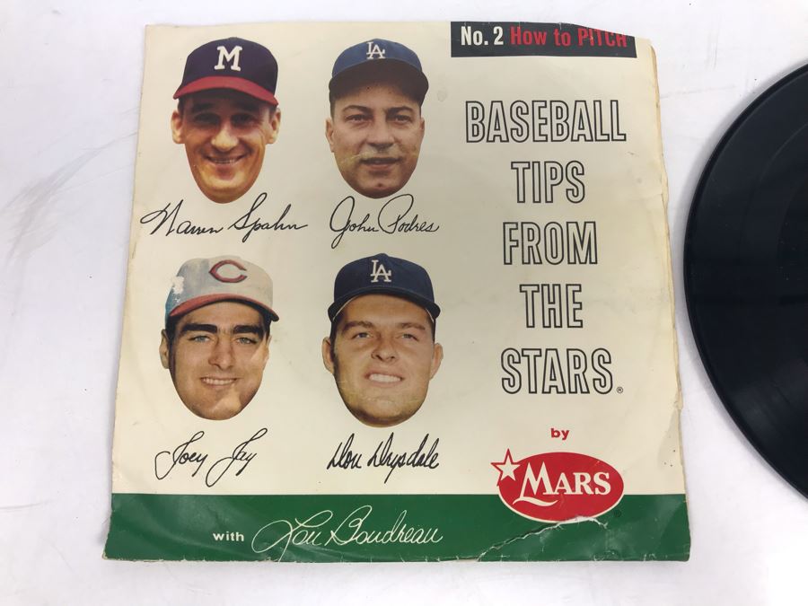 Vintage 1962 33 1/3RPM Vinyl Record Baseball Tips From The Stars No. 2 How To Pitch Mars Candy With Lou Boudreau [Photo 2]