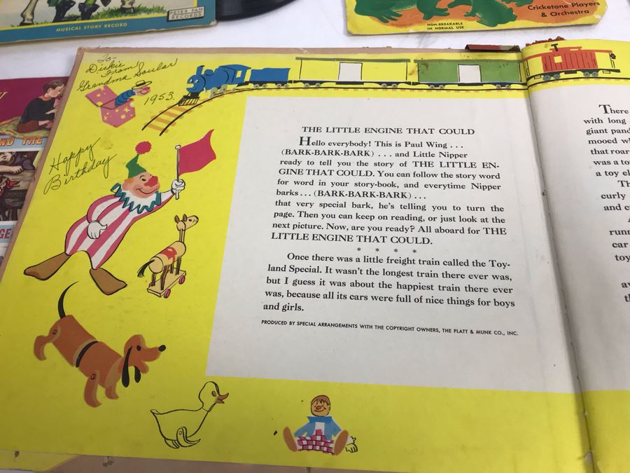 Collection Of Vintage Childrens Records: The Little Engine That Could, Walt Disney's Cinderella, Snow White And The Seven Dwarfs - See Photos [Photo 3]
