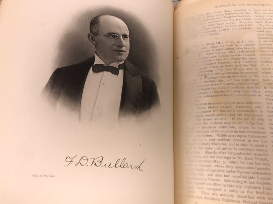 Antique 1901 Hardcover Book Historical And Biographical Record Of Los Angeles And Vicinity By J. M. Guinn Chapman Publishing Company [Photo 26]