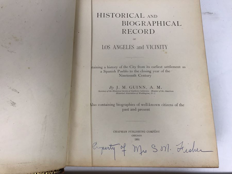 Antique 1901 Hardcover Book Historical And Biographical Record Of Los Angeles And Vicinity By J. M. Guinn Chapman Publishing Company [Photo 7]