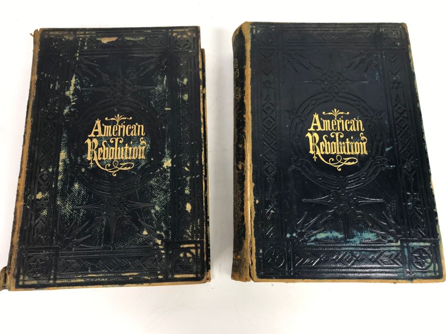 Antique 1859 2 Volume Hardcover Book Set: Pictorial Field Book Of The Revolution (War For Independence) By Benson J. Lossing New York: Harper Brothers, Franklin Square With Eleven Hundred Engravings [Photo 9]