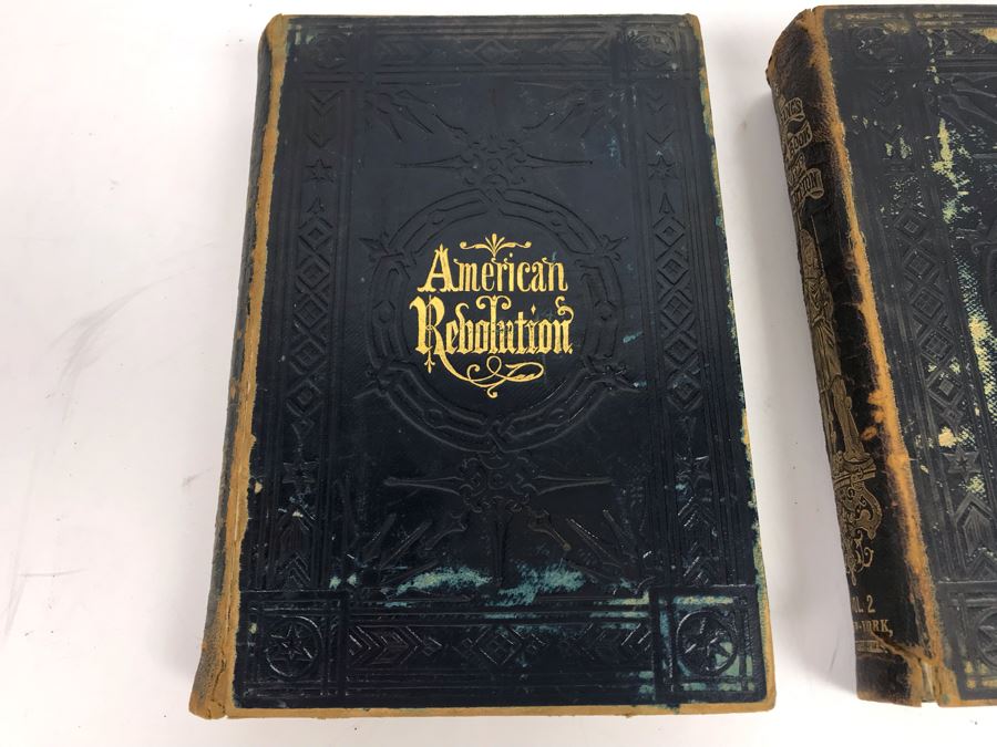 Antique 1859 2 Volume Hardcover Book Set: Pictorial Field Book Of The Revolution (War For Independence) By Benson J. Lossing New York: Harper Brothers, Franklin Square With Eleven Hundred Engravings [Photo 16]