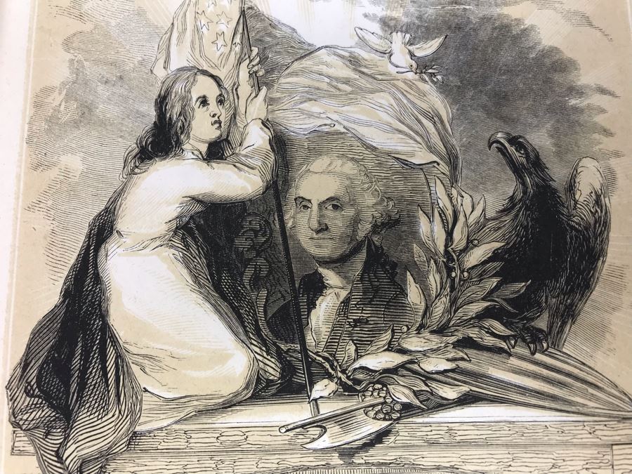 Antique 1859 2 Volume Hardcover Book Set: Pictorial Field Book Of The Revolution (War For Independence) By Benson J. Lossing New York: Harper Brothers, Franklin Square With Eleven Hundred Engravings [Photo 75]