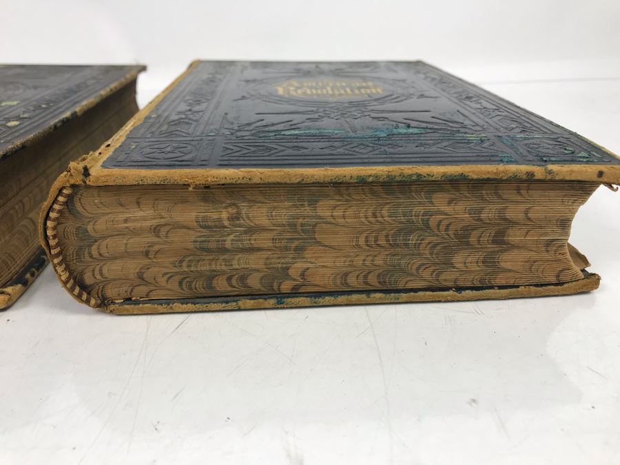 Antique 1859 2 Volume Hardcover Book Set: Pictorial Field Book Of The Revolution (War For Independence) By Benson J. Lossing New York: Harper Brothers, Franklin Square With Eleven Hundred Engravings [Photo 11]