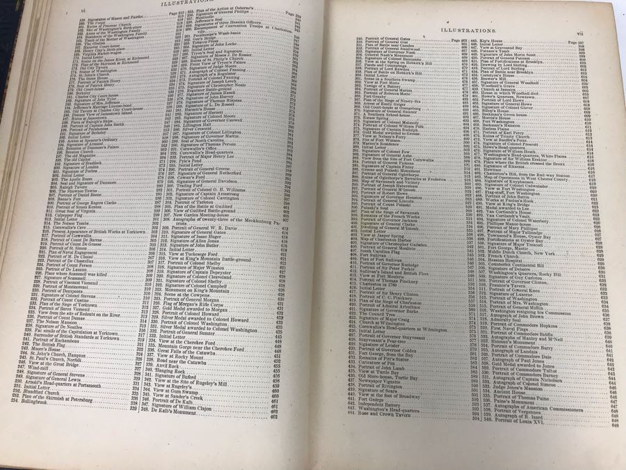 Antique 1859 2 Volume Hardcover Book Set: Pictorial Field Book Of The Revolution (War For Independence) By Benson J. Lossing New York: Harper Brothers, Franklin Square With Eleven Hundred Engravings [Photo 59]