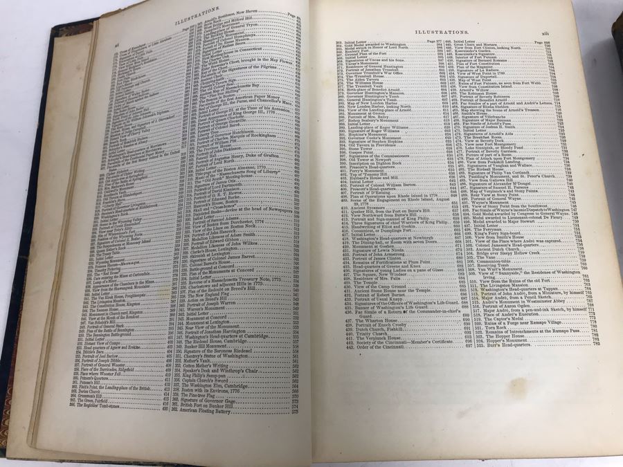 Antique 1859 2 Volume Hardcover Book Set: Pictorial Field Book Of The Revolution (War For Independence) By Benson J. Lossing New York: Harper Brothers, Franklin Square With Eleven Hundred Engravings [Photo 26]