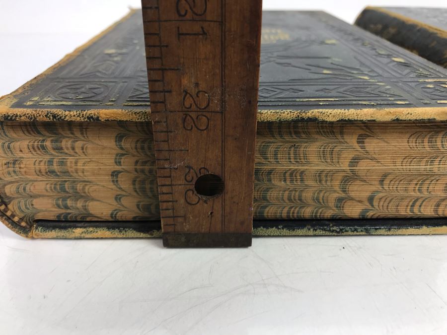 Antique 1859 2 Volume Hardcover Book Set: Pictorial Field Book Of The Revolution (War For Independence) By Benson J. Lossing New York: Harper Brothers, Franklin Square With Eleven Hundred Engravings [Photo 13]