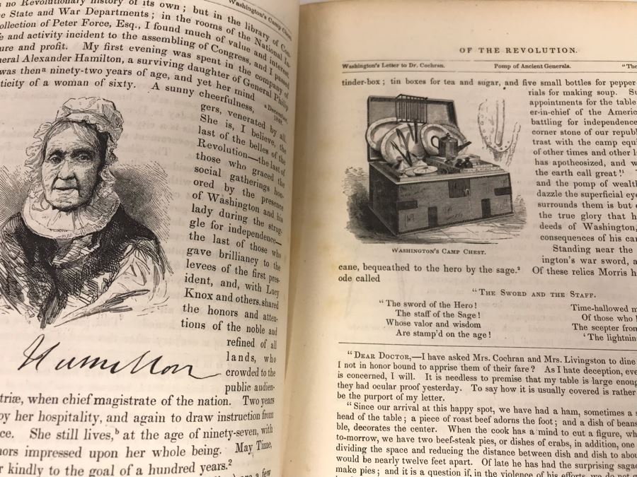 Antique 1859 2 Volume Hardcover Book Set: Pictorial Field Book Of The Revolution (War For Independence) By Benson J. Lossing New York: Harper Brothers, Franklin Square With Eleven Hundred Engravings [Photo 68]