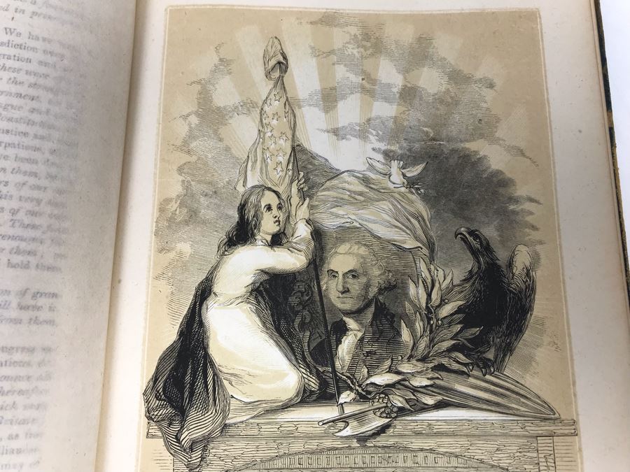 Antique 1859 2 Volume Hardcover Book Set: Pictorial Field Book Of The Revolution (War For Independence) By Benson J. Lossing New York: Harper Brothers, Franklin Square With Eleven Hundred Engravings [Photo 74]