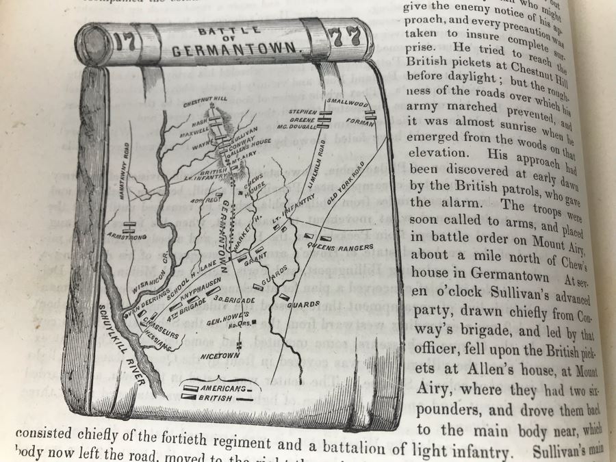 Antique 1859 2 Volume Hardcover Book Set: Pictorial Field Book Of The Revolution (War For Independence) By Benson J. Lossing New York: Harper Brothers, Franklin Square With Eleven Hundred Engravings [Photo 70]