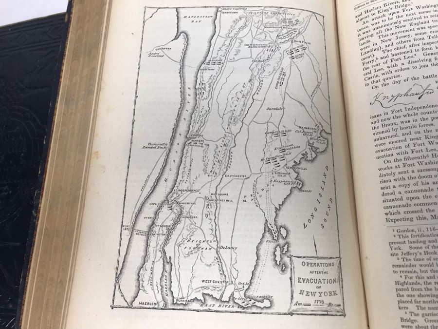 Antique 1859 2 Volume Hardcover Book Set: Pictorial Field Book Of The Revolution (War For Independence) By Benson J. Lossing New York: Harper Brothers, Franklin Square With Eleven Hundred Engravings [Photo 84]