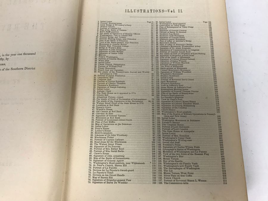 Antique 1859 2 Volume Hardcover Book Set: Pictorial Field Book Of The Revolution (War For Independence) By Benson J. Lossing New York: Harper Brothers, Franklin Square With Eleven Hundred Engravings [Photo 58]