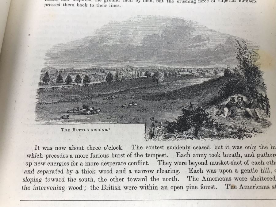 Antique 1859 2 Volume Hardcover Book Set: Pictorial Field Book Of The Revolution (War For Independence) By Benson J. Lossing New York: Harper Brothers, Franklin Square With Eleven Hundred Engravings [Photo 40]