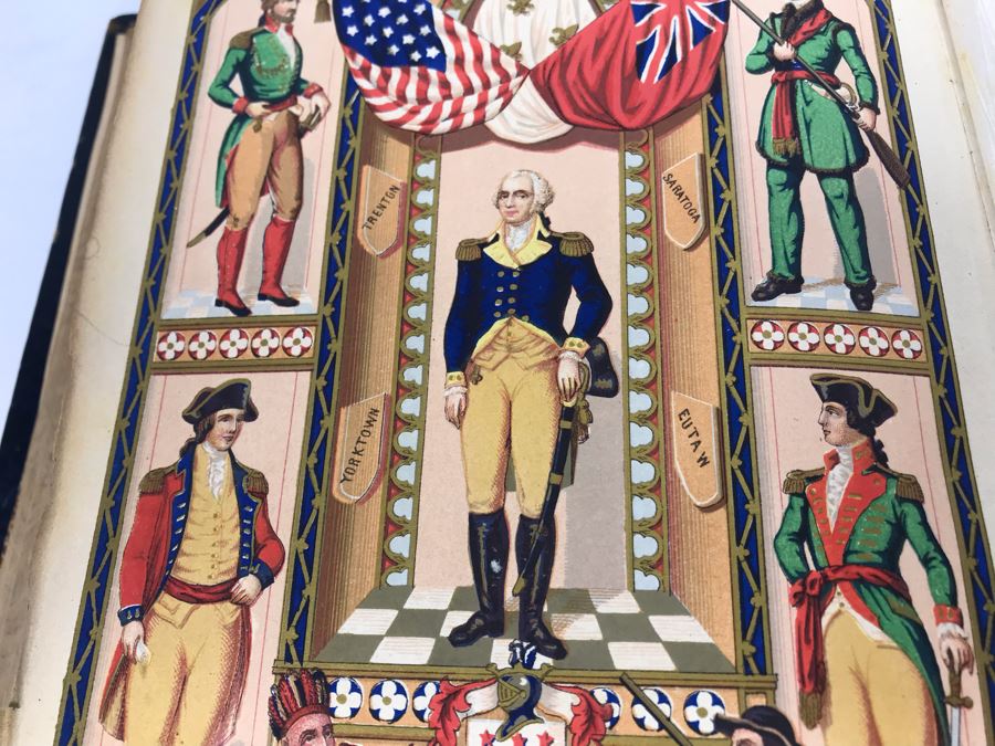 Antique 1859 2 Volume Hardcover Book Set: Pictorial Field Book Of The Revolution (War For Independence) By Benson J. Lossing New York: Harper Brothers, Franklin Square With Eleven Hundred Engravings [Photo 52]