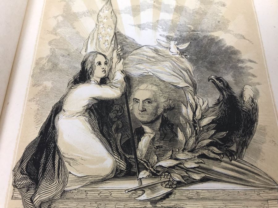 Antique 1859 2 Volume Hardcover Book Set: Pictorial Field Book Of The Revolution (War For Independence) By Benson J. Lossing New York: Harper Brothers, Franklin Square With Eleven Hundred Engravings [Photo 76]