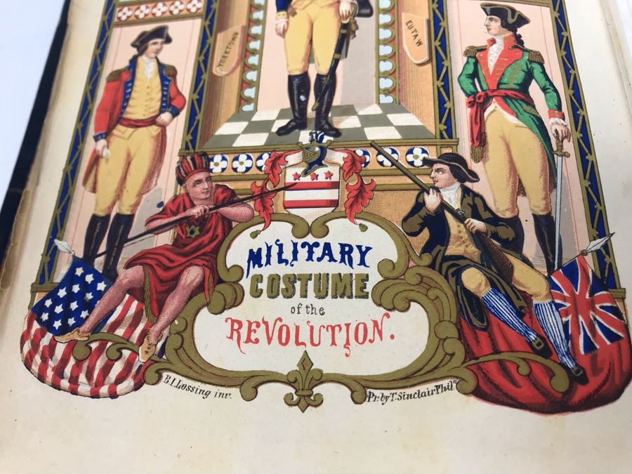 Antique 1859 2 Volume Hardcover Book Set: Pictorial Field Book Of The Revolution (War For Independence) By Benson J. Lossing New York: Harper Brothers, Franklin Square With Eleven Hundred Engravings [Photo 50]