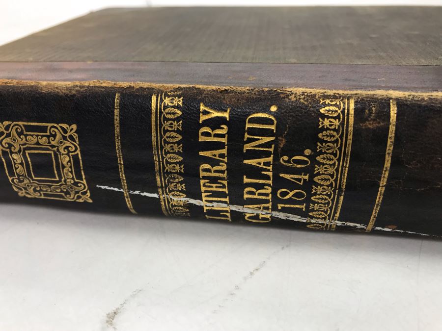 Antique 1846 Hardcover Book The Literary Garland, And Canadian Magazine; A Monthly Repository Of Tales, Sketches, Poetry, Music, Engravings New Series Volume IV Lovell & Gibson [Photo 28]