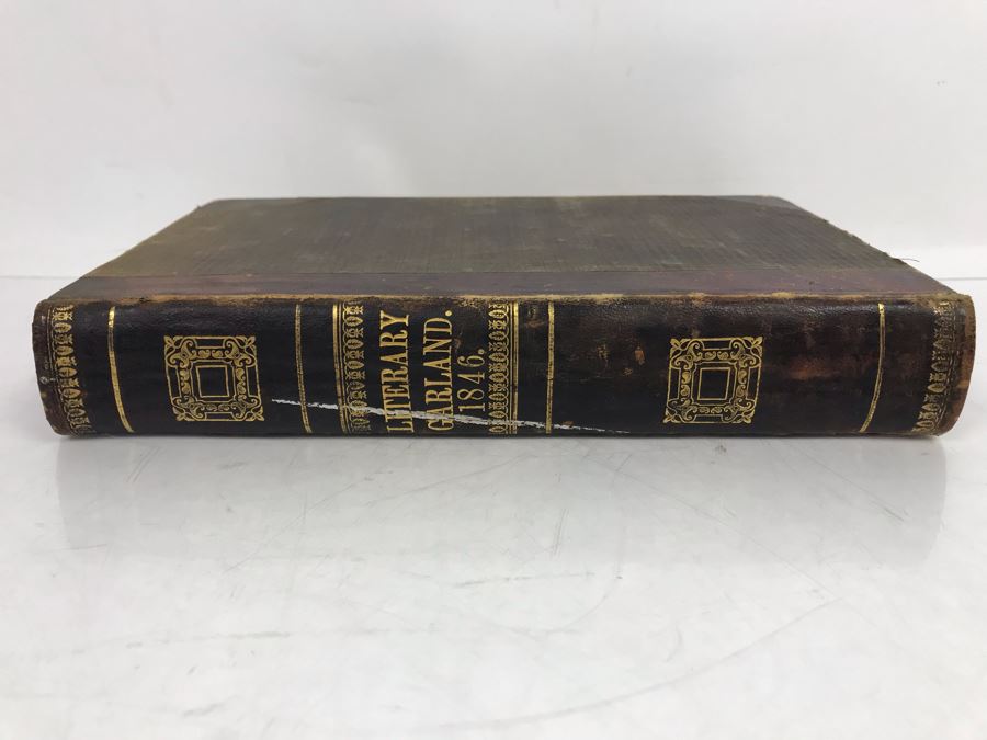 Antique 1846 Hardcover Book The Literary Garland, And Canadian Magazine; A Monthly Repository Of Tales, Sketches, Poetry, Music, Engravings New Series Volume IV Lovell & Gibson [Photo 7]