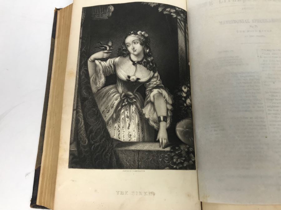 Antique 1846 Hardcover Book The Literary Garland, And Canadian Magazine; A Monthly Repository Of Tales, Sketches, Poetry, Music, Engravings New Series Volume IV Lovell & Gibson [Photo 3]