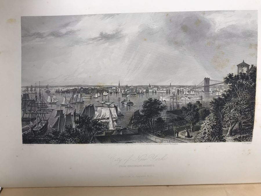 Antique 1872 (Vol 1) And 1874 (Vol 2) Hardcover Books: Picturesque America; Or, The Land We Live In With Illustrations On Steel And Wood By Eminent American Artists 10.5' X 12.5' [Photo 29]