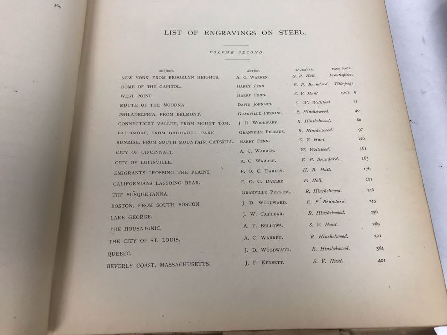 Antique 1872 (Vol 1) And 1874 (Vol 2) Hardcover Books: Picturesque America; Or, The Land We Live In With Illustrations On Steel And Wood By Eminent American Artists 10.5' X 12.5' [Photo 35]
