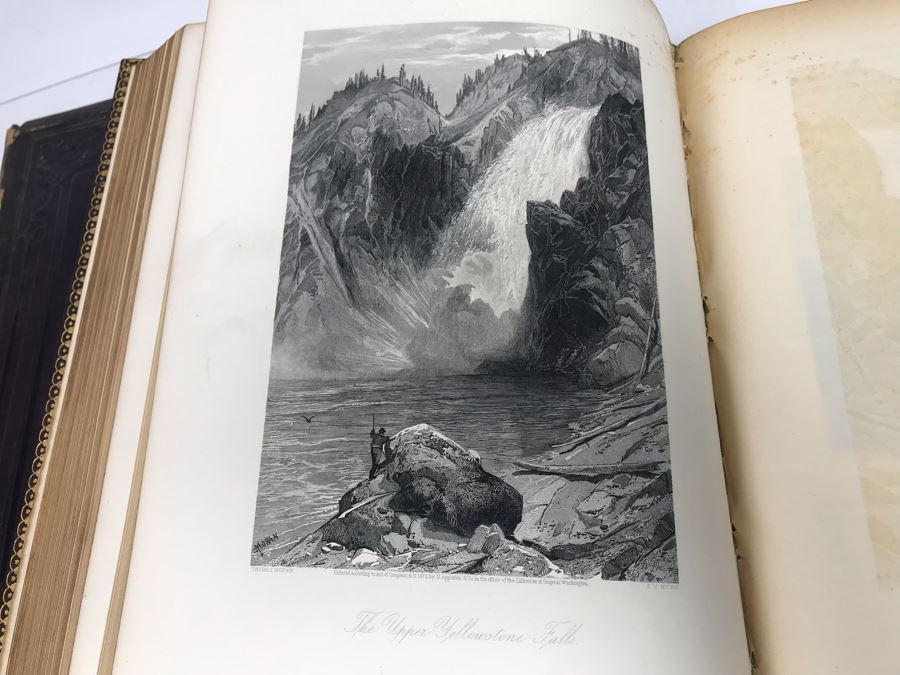 Antique 1872 (Vol 1) And 1874 (Vol 2) Hardcover Books: Picturesque America; Or, The Land We Live In With Illustrations On Steel And Wood By Eminent American Artists 10.5' X 12.5' [Photo 26]