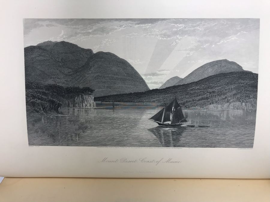 Antique 1872 (Vol 1) And 1874 (Vol 2) Hardcover Books: Picturesque America; Or, The Land We Live In With Illustrations On Steel And Wood By Eminent American Artists 10.5' X 12.5' [Photo 21]