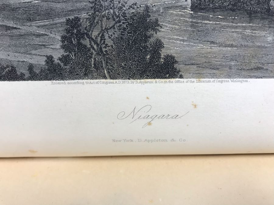 Antique 1872 (Vol 1) And 1874 (Vol 2) Hardcover Books: Picturesque America; Or, The Land We Live In With Illustrations On Steel And Wood By Eminent American Artists 10.5' X 12.5' [Photo 11]