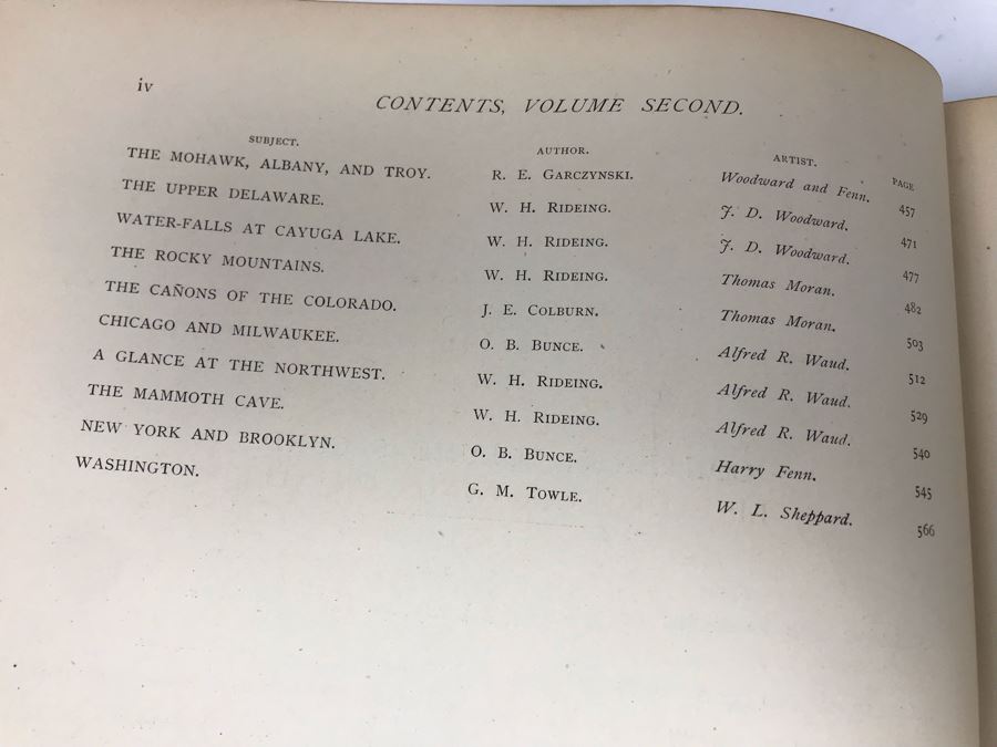 Antique 1872 (Vol 1) And 1874 (Vol 2) Hardcover Books: Picturesque America; Or, The Land We Live In With Illustrations On Steel And Wood By Eminent American Artists 10.5' X 12.5' [Photo 34]